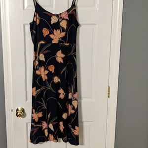 Ann Taylor Loft Navy Blue Strappy Midi Dress